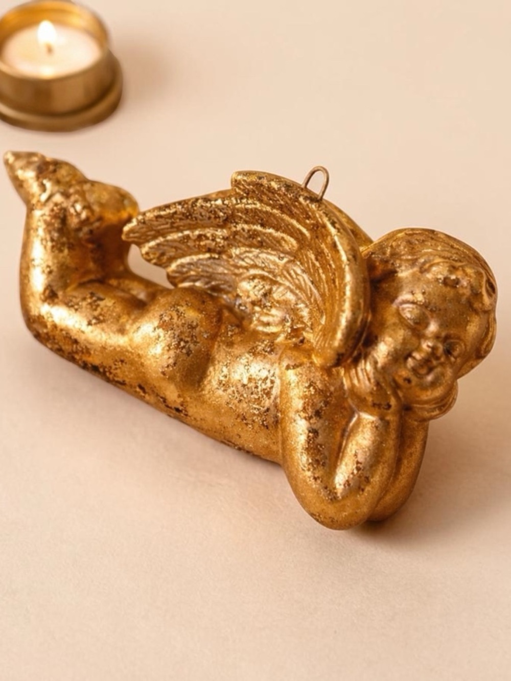 Gold Cherub Angel Wall Ornament Vintage Style Christmas Holiday Decor